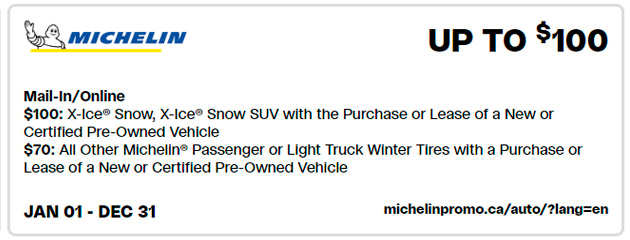 New Vehicle Rebates - Michelin